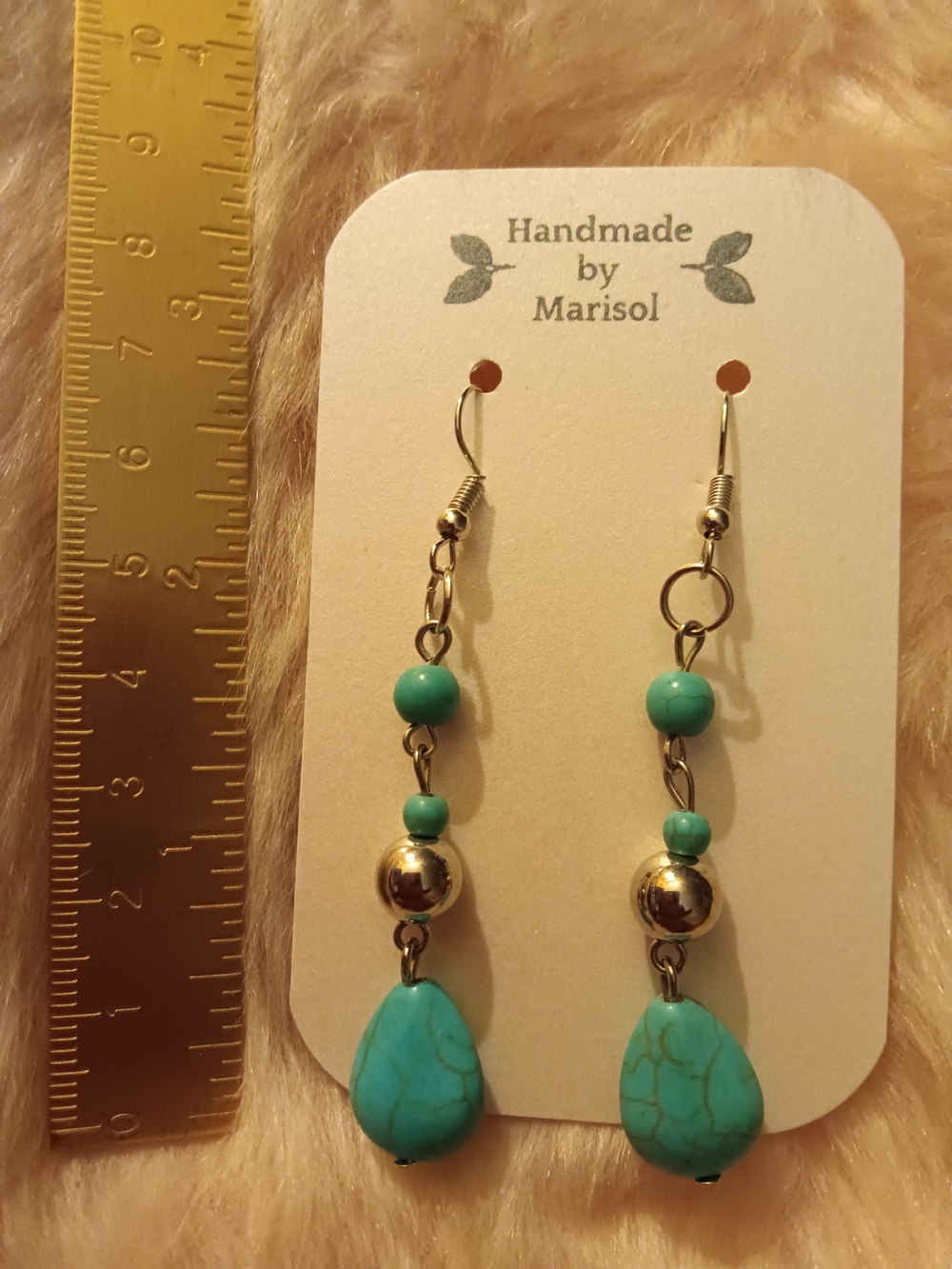 Turquoise Teardrop Dangle Earrings